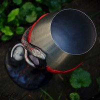 Strážca pokladov - magická čaša (had, ruženín, mesačný kameň)